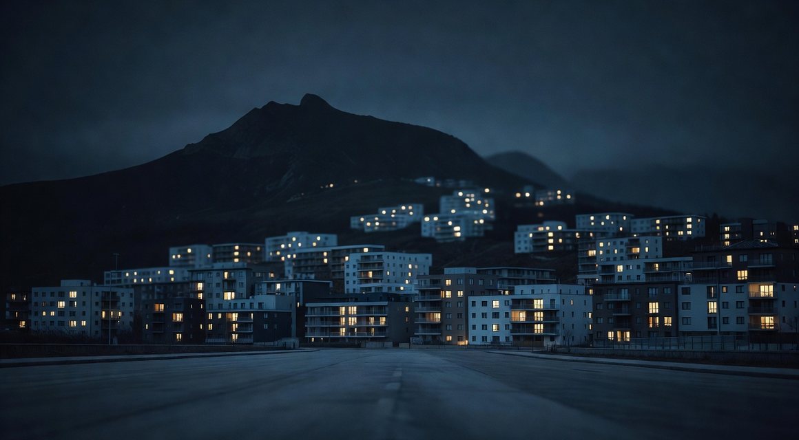산 아래 신도시 야경 이미지 — 남양주 별내 안내
