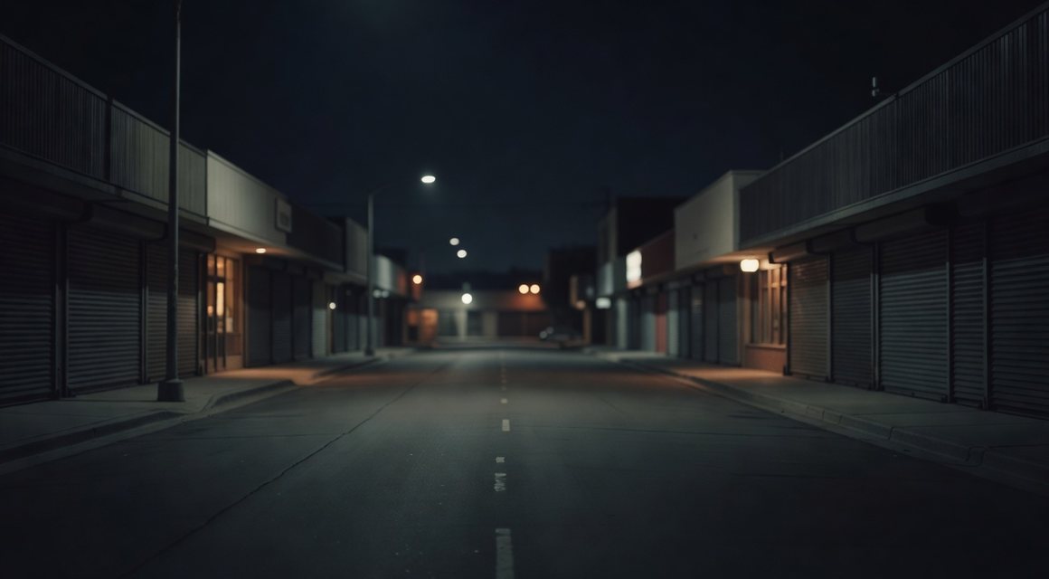 늦은 시간 상가 거리 이미지 — 남양주 시간대 안내